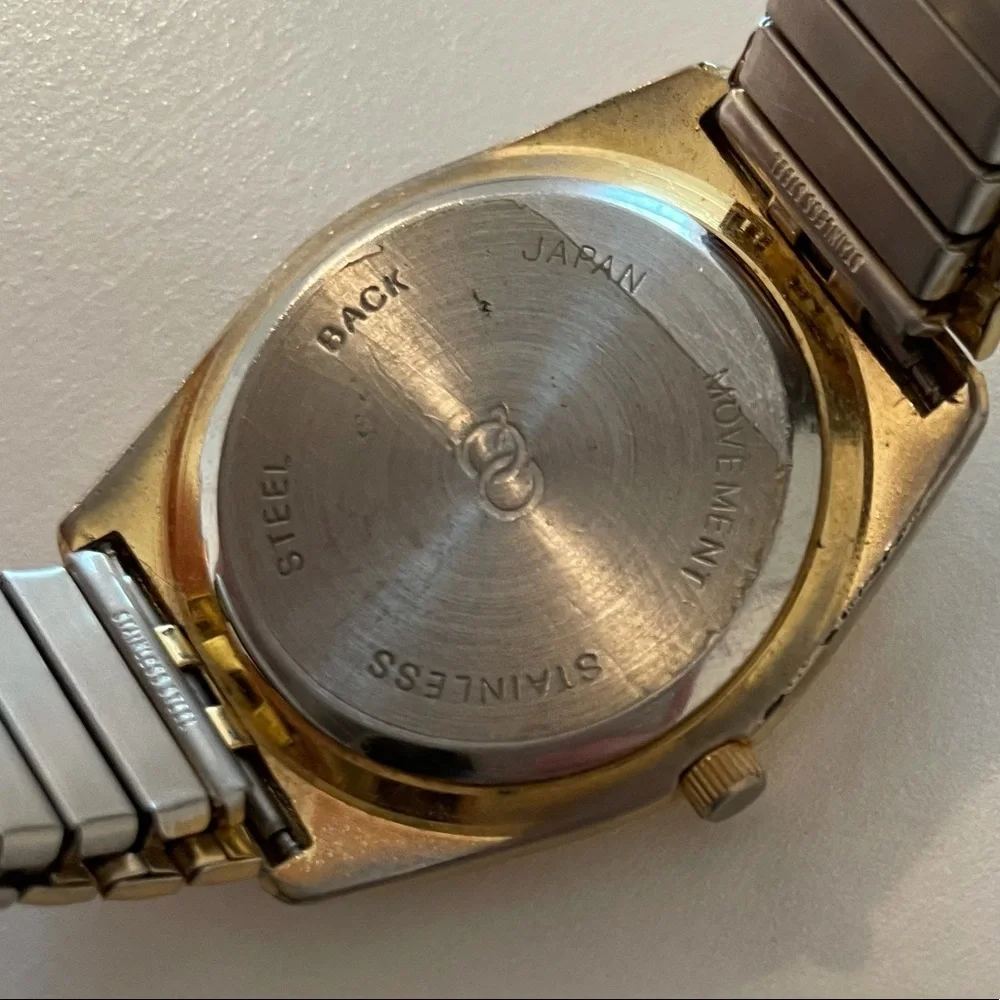 Vintage Watch Men’s Gold Omni Dress Watch Gold Bezel Gold Face Casual Formal